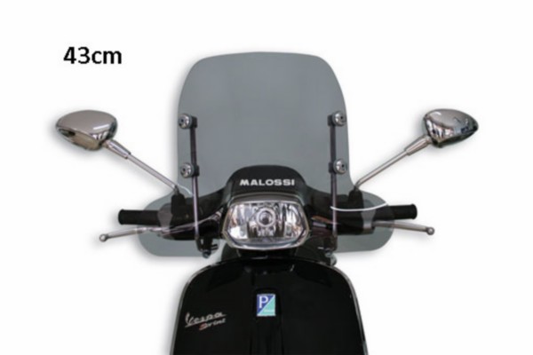 windscherm malossi met bevestigingsset 43cm smoke sprint 4516342
