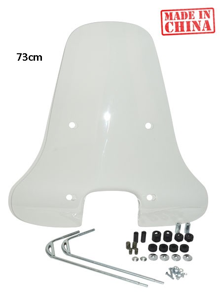 windscherm DMP met bevestigingsset hoog 73cm helder vespa S