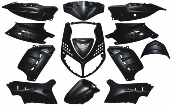 plaatwerkset DMP sport zwart metallic 13-delig speedfight 2