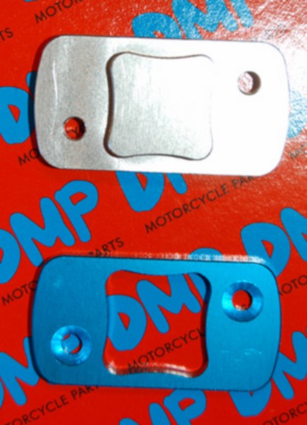 rempotdeksel DMP cnc gefreesd chroom/blauw 2-delig speedfight=op=op