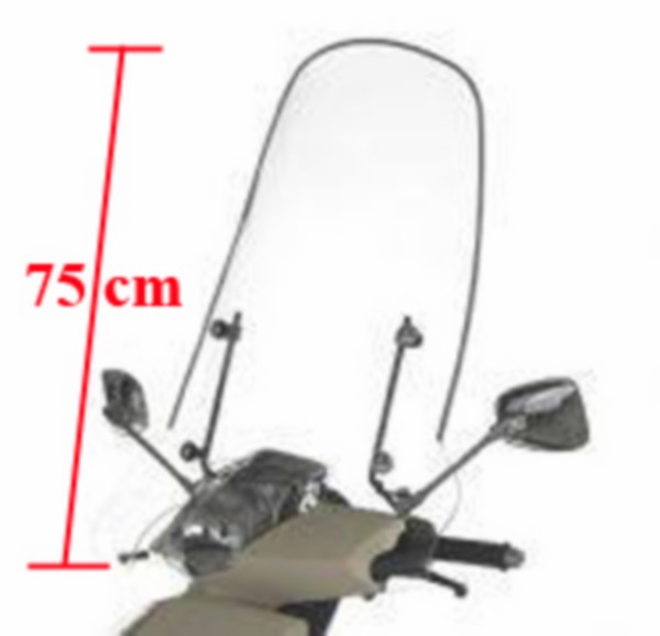windscherm Peugeot origineel met bevestigingsset hoog 75cm helder viva va2008 pg530-viv-00l