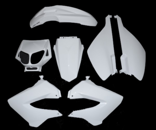 plaatwerkset DMP standaard model derbi wit 7-delig senda x-race, senda x-treme, senda