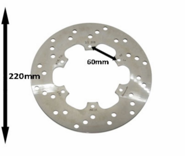 remschijf Piaggio origineel voor 220mm gts super 300cc, liberty post, nrg power, runner rst 56484r
