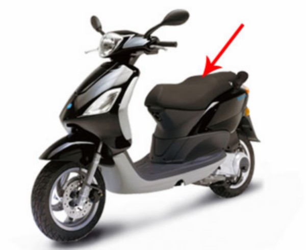 buddyseat Piaggio origineel compleet zwart fly 4t 6219790012