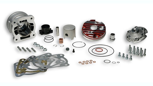 cilinder met kop malossi mhr team 2t testa rossa 52mm minarelli hor lc, sco piaggio lc 3115883