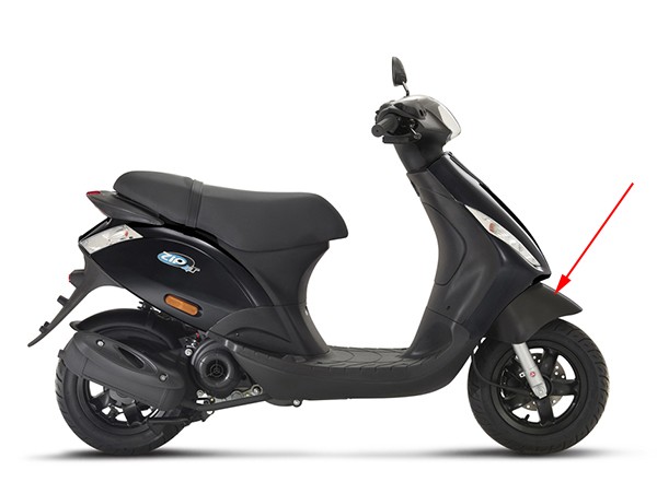 voorspatbord Piaggio origineel zwart zip 4t, zip2000 1b000996