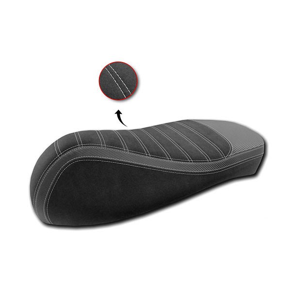 buddydek Regia alcantara streep Sport (made in EU) Vespa zwart/wit