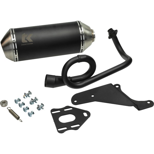 uitlaat Turbokit ovaal euro-2 Gmax zwart alu zip 4t 2v m4t066-n