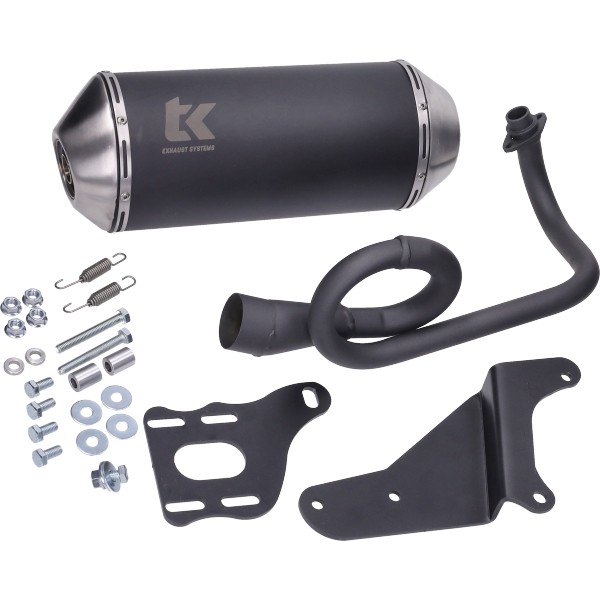uitlaat Turbokit 4t 3v e-keur '15-'18 gmax euro-4 zwart alu primavera, sprint m4t150