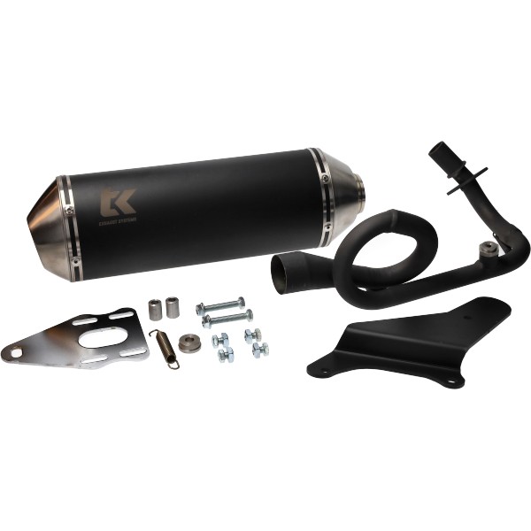 uitlaat Turbokit e-keur euro-4 3v, '19-'20 zwart alu gmax, primavera, sprint m4t185