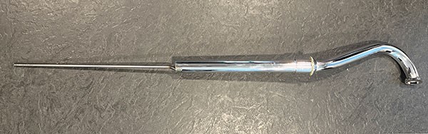 uitlaatbocht lang std snel 28mm (made in EU) chroom puch maxi