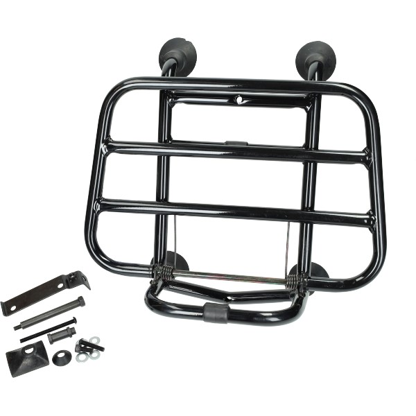 voordrager Regia opklapbaar First Class (made in EU) zwart hoogglans primavera, sprint, vespa