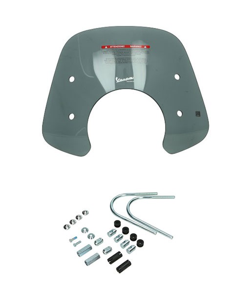 windscherm Piaggio origineel met bevestigingsset laag 2017-2024 euro-3/4 smoke gts alle mod. 1b007200