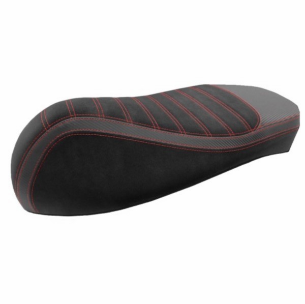 buddydek Regia alcantara streep Sport (made in EU) Vespa zwart/rood