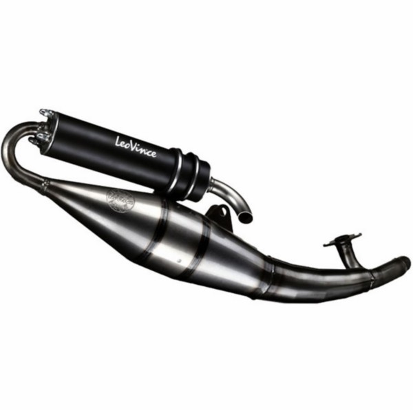 uitlaat Leovince rev. e-keur tt black edition blank/carbon sco piaggio 2t