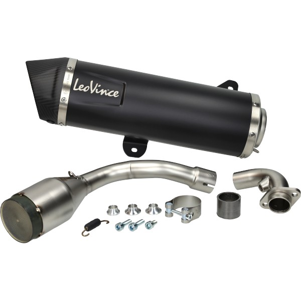 uitlaat Leovince euro-5 e-keur Evo-2 zwart/carbon gts 300, gts 300 HPE 14071k
