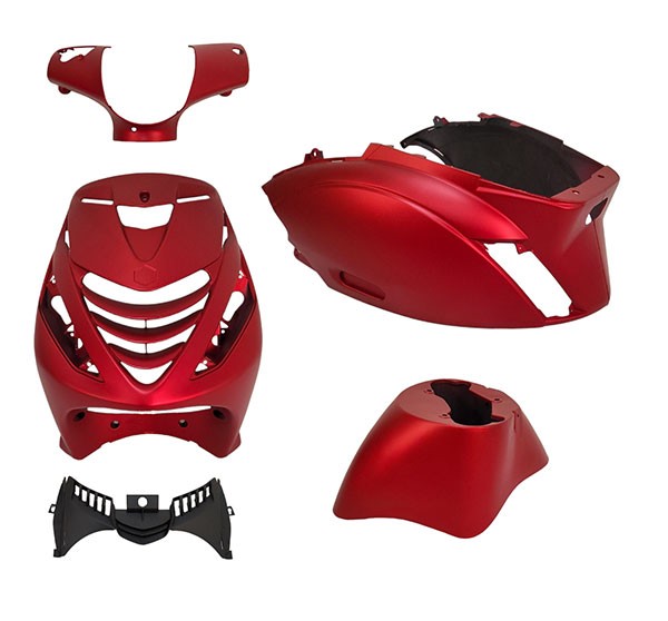plaatwerkset DMP model SP EVO-1 (candy red) rood mat 5-delig zip2000