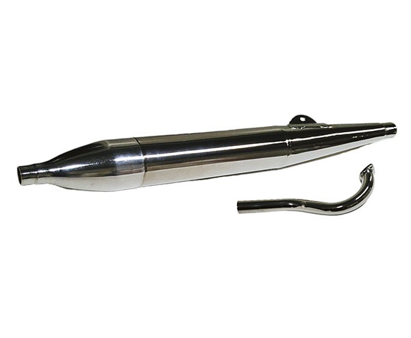uitlaat + bocht sigaar 28mm chroom puch maxi