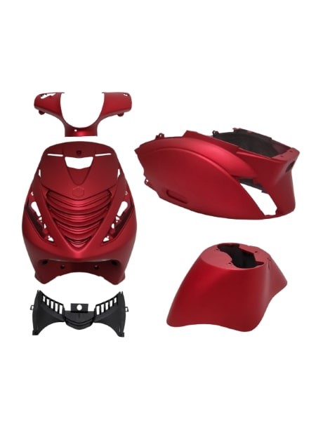plaatwerkset DMP model SP EVO-2 dicht candy red rood mat 5-delig zip2000