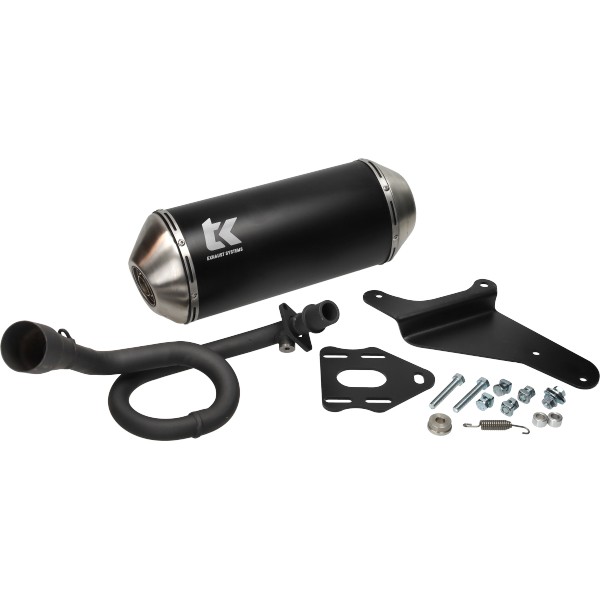 uitlaat Turbokit ovaal euro-5 Gmax zwart/alu zip 4t 3v