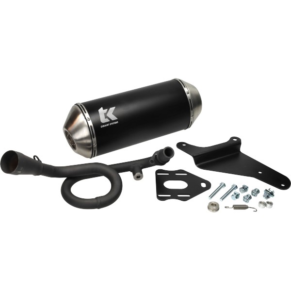 uitlaat Turbokit ovaal euro-4 Gmax zwart/alu zip 4t 3v
