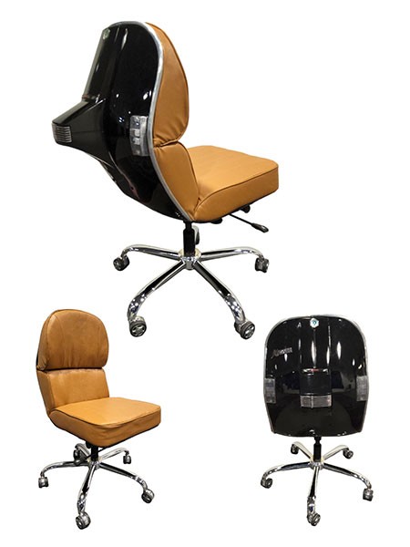 bureaustoel vespa PK50 zwart/bruin