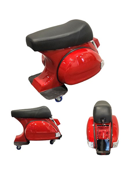 barkruk vespa PK50 rood/zwart