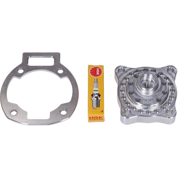 cilinderkop DDL binnen slag 55mm cnc + 4mm voetplaat 65.5mm runner 180cc 2t