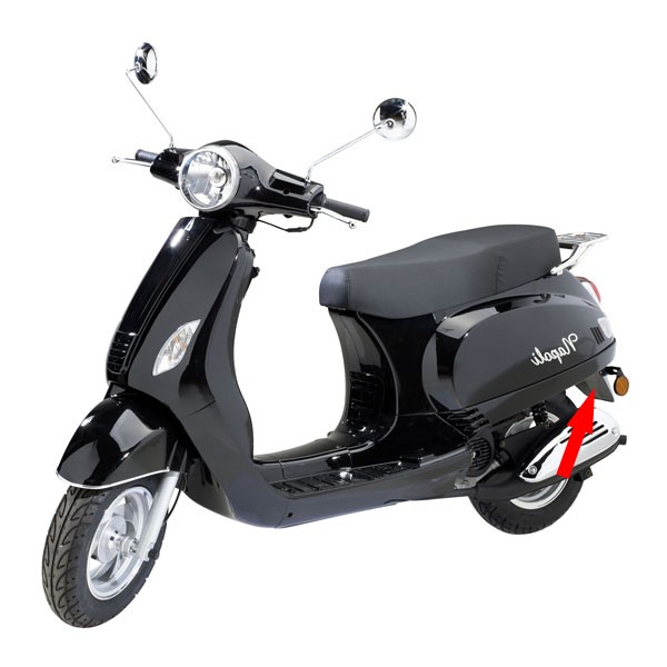 achterspatbord zwart glans BTC Riva, gts toscana, china lx/napoli, vx50