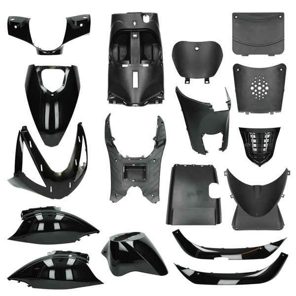 plaatwerkset (China scooter model zip) agm sp50 btc streetline zwart 17-delig