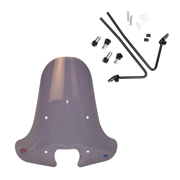 windscherm met bevestigingsset (made in EU) hoog zip model China AGM smoke sp50, streetline