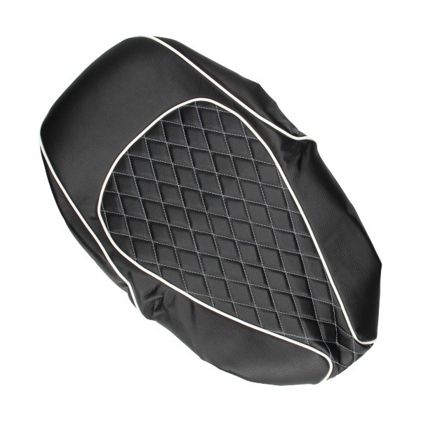 buddydek Regia chesterfield (made in EU) zwart met witte bies agm VX50, BTC Riva, china lx/napoli, gts toscana, La Souris Sourini