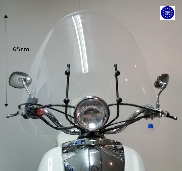 windscherm Regia met bevestigingsset hoog (made in EU) breed 65cm helder agm, cello/allo, china retro/torino, mojito, palermo