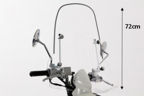 windscherm Sym origineel met bevestigingsset hoog 72cm helder mio sy530-a7a-00l
