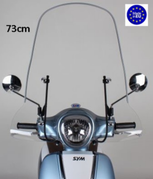 windscherm Regia met bevestigingsset hoog (made in EU) mod. orig 73cm helder fiddle 3