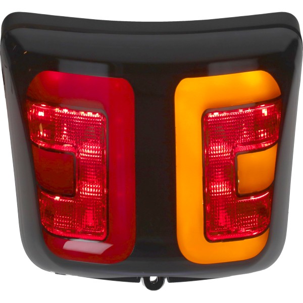 achterlicht Power1 led e-keur + raw tube matt zwart  vespa smoke gts alle mod., gtv, gts 125cc, gts 250cc, gts super 300cc