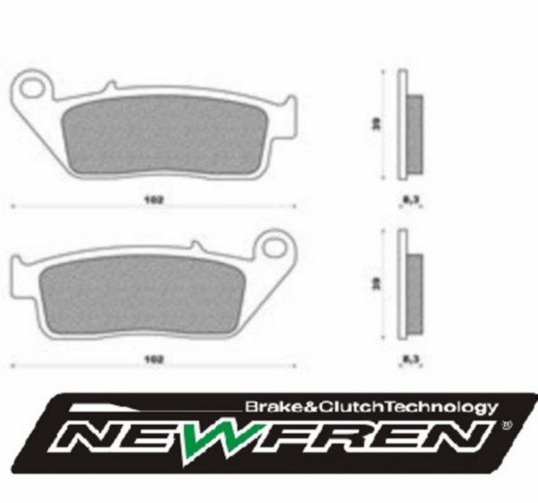 remblokset newfren adv350, BMW C sport 650 ie 4T LC (euro 4) va2016, sh300, sh350, burgman 650, geopolis, grand dink fd0132