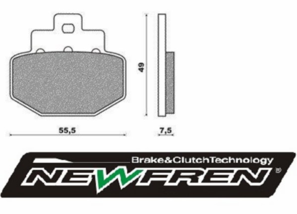 remblokset newfren achter dna 180cc, gts 125cc, gts alle mod., gts super 300cc, gtv, runner 180cc, runner 200cc vxr fd0298