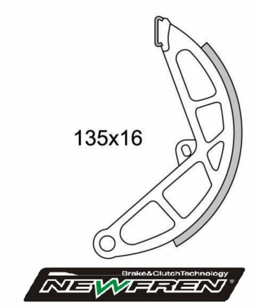 remsegment newfren achter bromfiets vespa gf0190