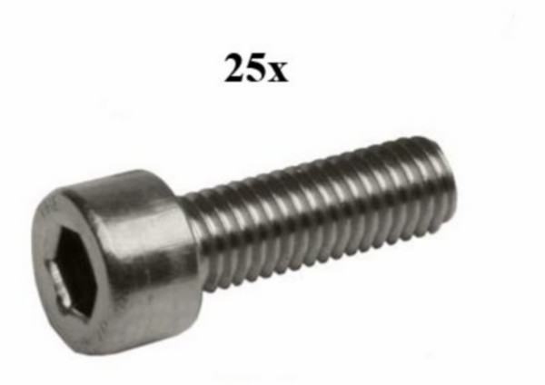 bout inbus m5x16mm rvs 25pcs