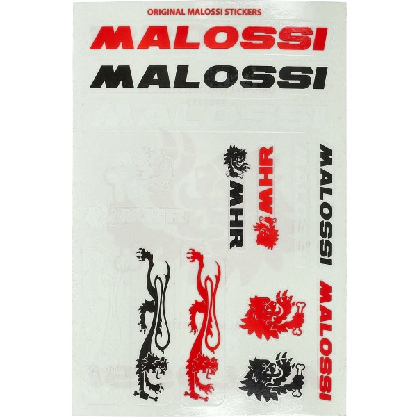 stickerset malossi zwart/rood 12-delig 3314153