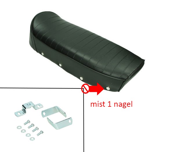 buddyseat franc dicht  !!SCHADE!! made in EU zwart kreidler