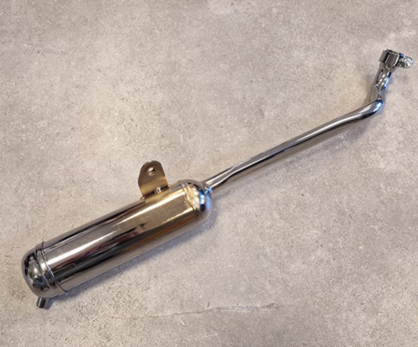 nademper Turbokit !!SCHADE!! deukje   3 bouts aansluiting / 60mm zilver