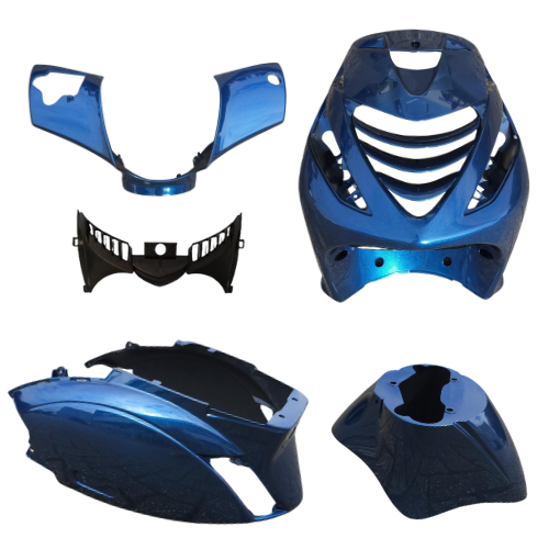 Kappenset aplus passend op piaggio zip sp 5 delig - diamond blue metallic