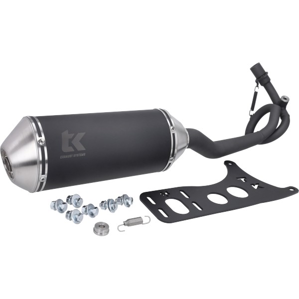 uitlaat Turbokit (made in EU) e-keur 3v '18-'19 zwart sprint 125 4t, vespa, primavera 125 4t